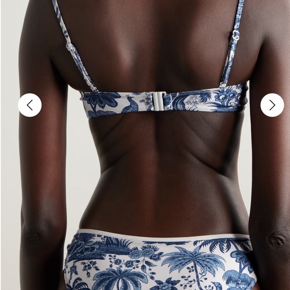 STAUD Sea Blue and White Tropical Bikini Set - Picture 6 of 9